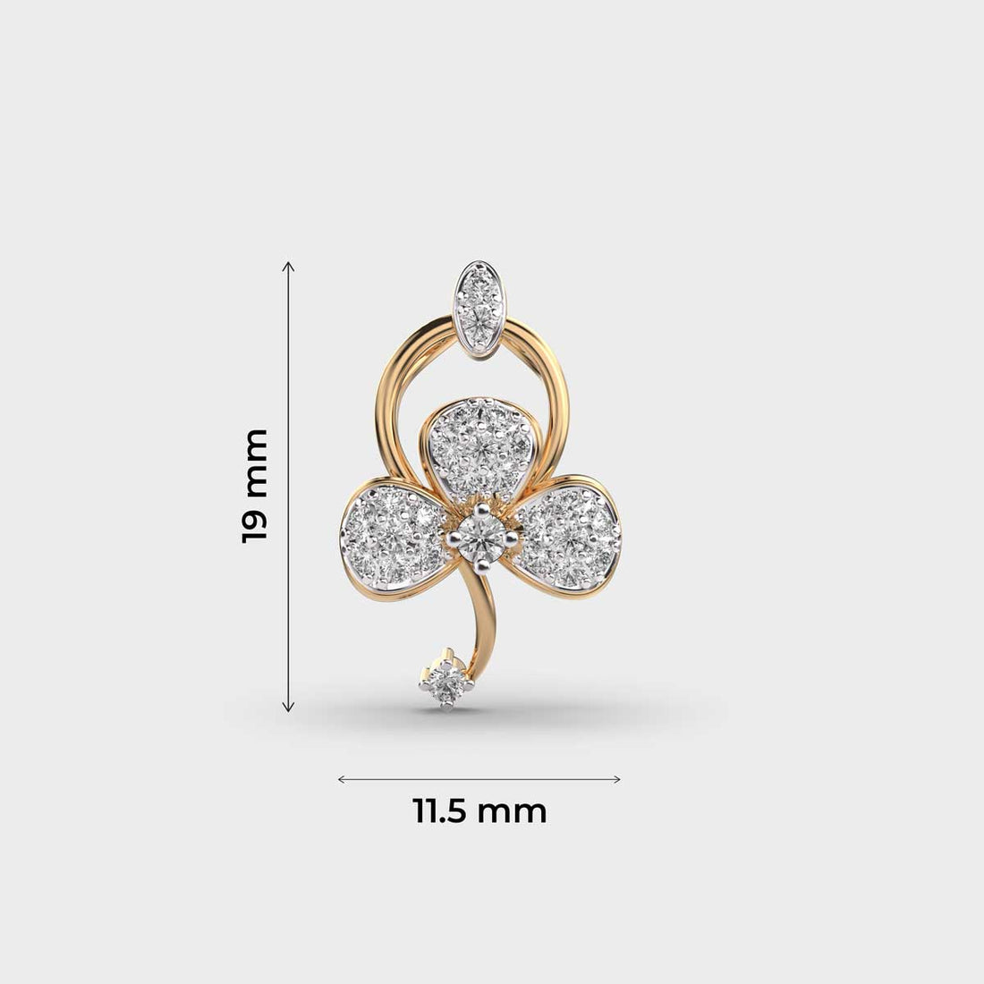 Petal Whispers Diamond Pendant (With Chain)