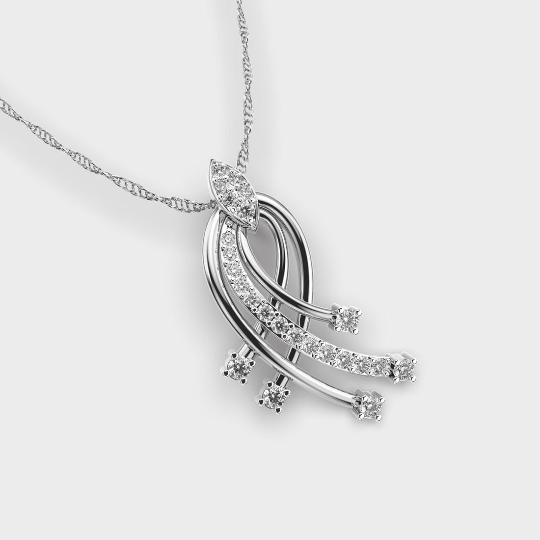Minimalist Vignette Diamond Pendant (With Chain)
