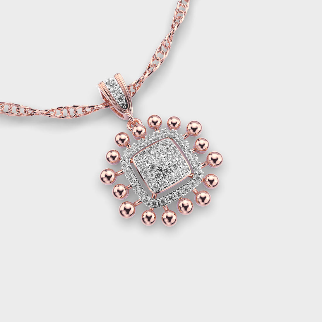 Luminous Echo Diamond Pendant (Without Chain)