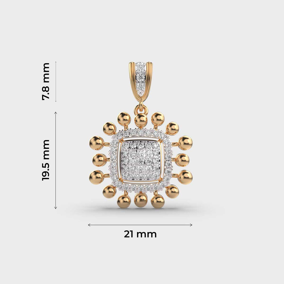 Luminous Echo Diamond Pendant (Without Chain)