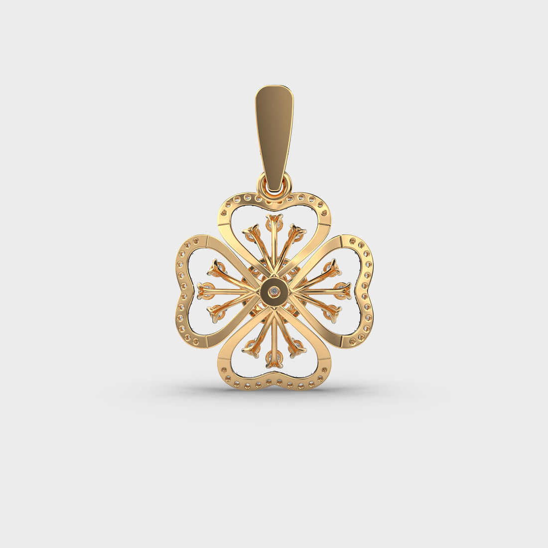 Fragrant Flower Diamond Pendant (Without Chain)