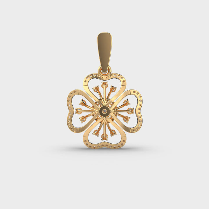 Fragrant Flower Diamond Pendant (Without Chain)