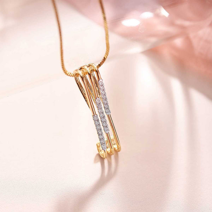 Linear Focus Diamond Pendant (With Chain)
