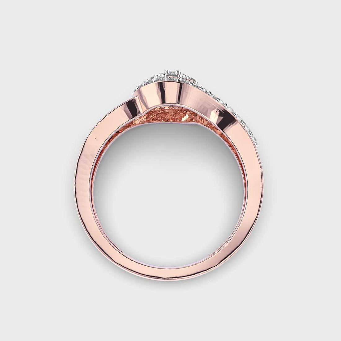 Glittering Halo Diamond Ring
