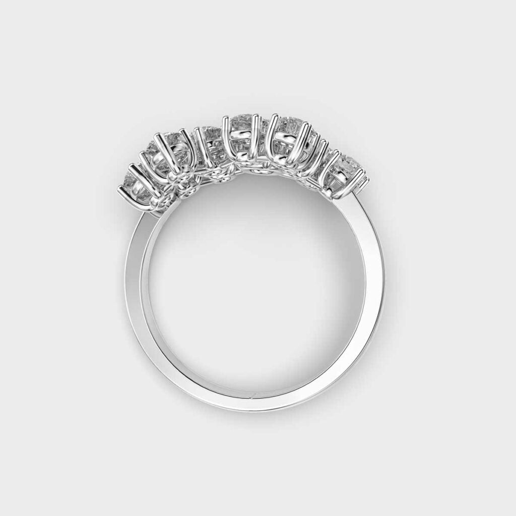 Fusion of Solitaire Diamond Cocktail Ring