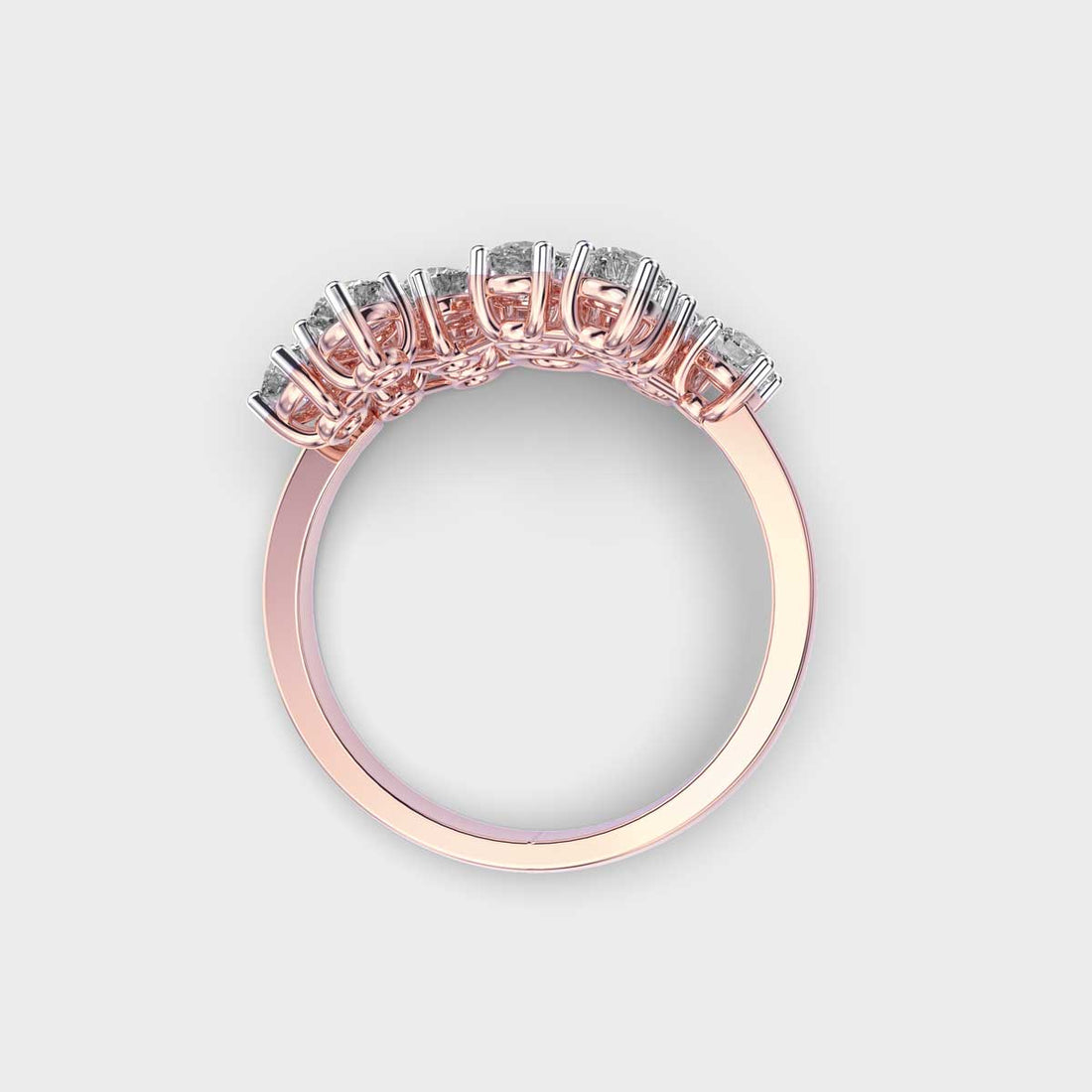 Fusion of Solitaire Diamond Cocktail Ring