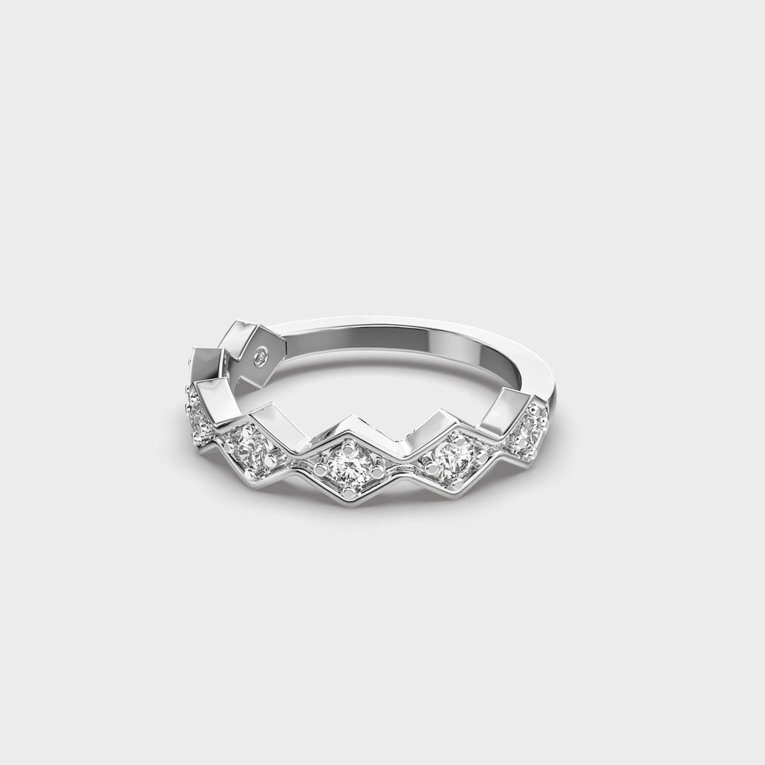 Glittering Diamond Band RIng