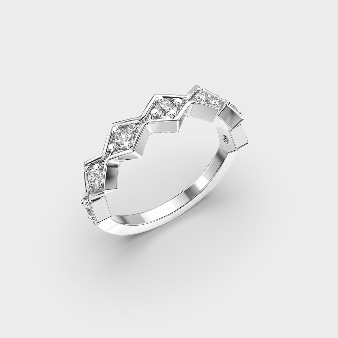 Glittering Diamond Band RIng
