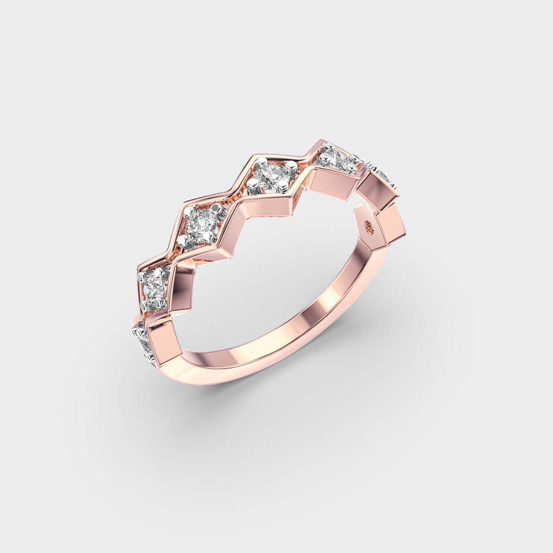 Glittering Diamond Band RIng