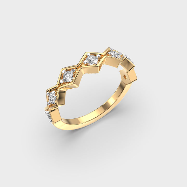 Glittering Diamond Band RIng