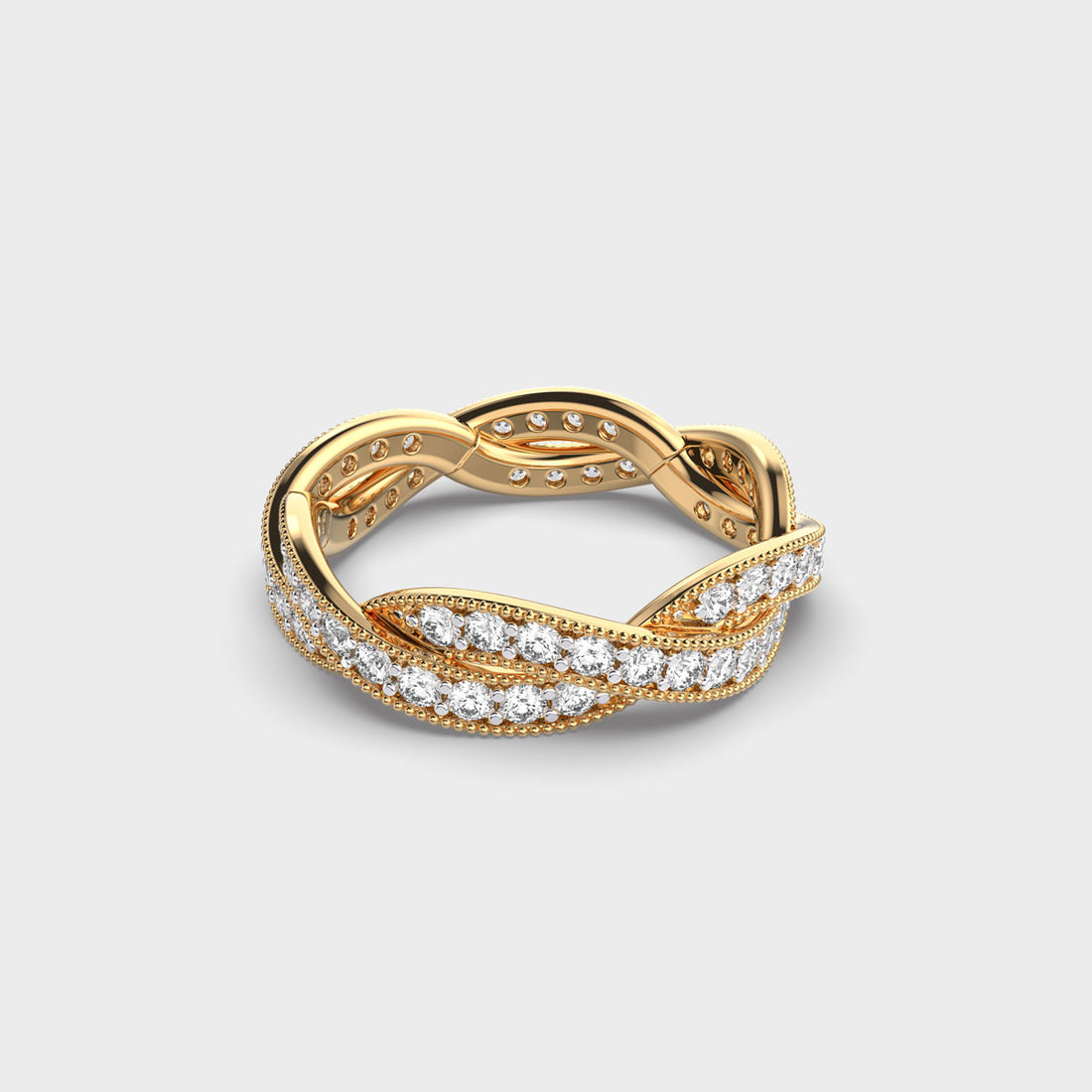Entwining Triumph Diamond Ring