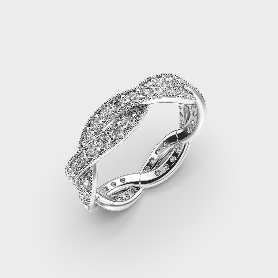 Entwining Triumph Diamond Ring