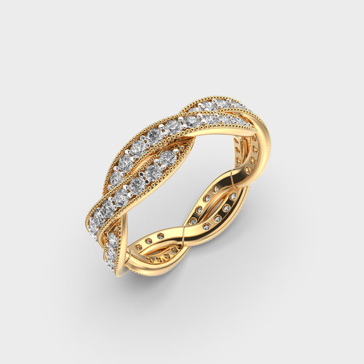 Entwining Triumph Diamond Ring