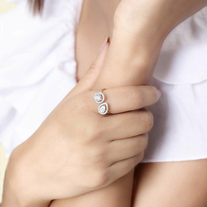Duet Symphony Open Diamond Ring