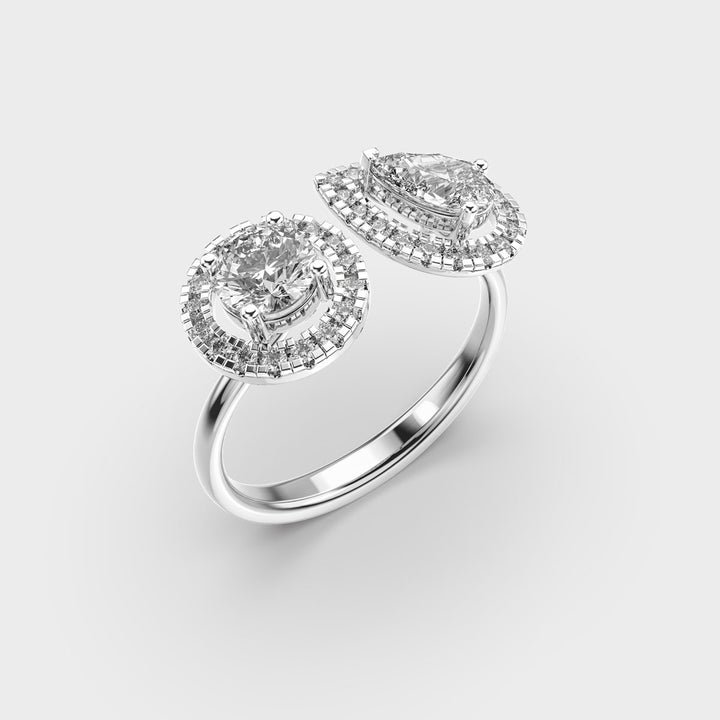 Duet Symphony Open Diamond Ring