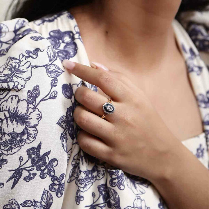 Evil Eye Diamond Ring