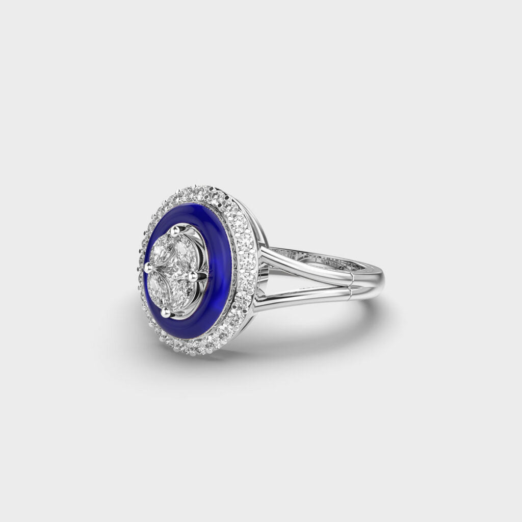 Evil Eye Diamond Ring
