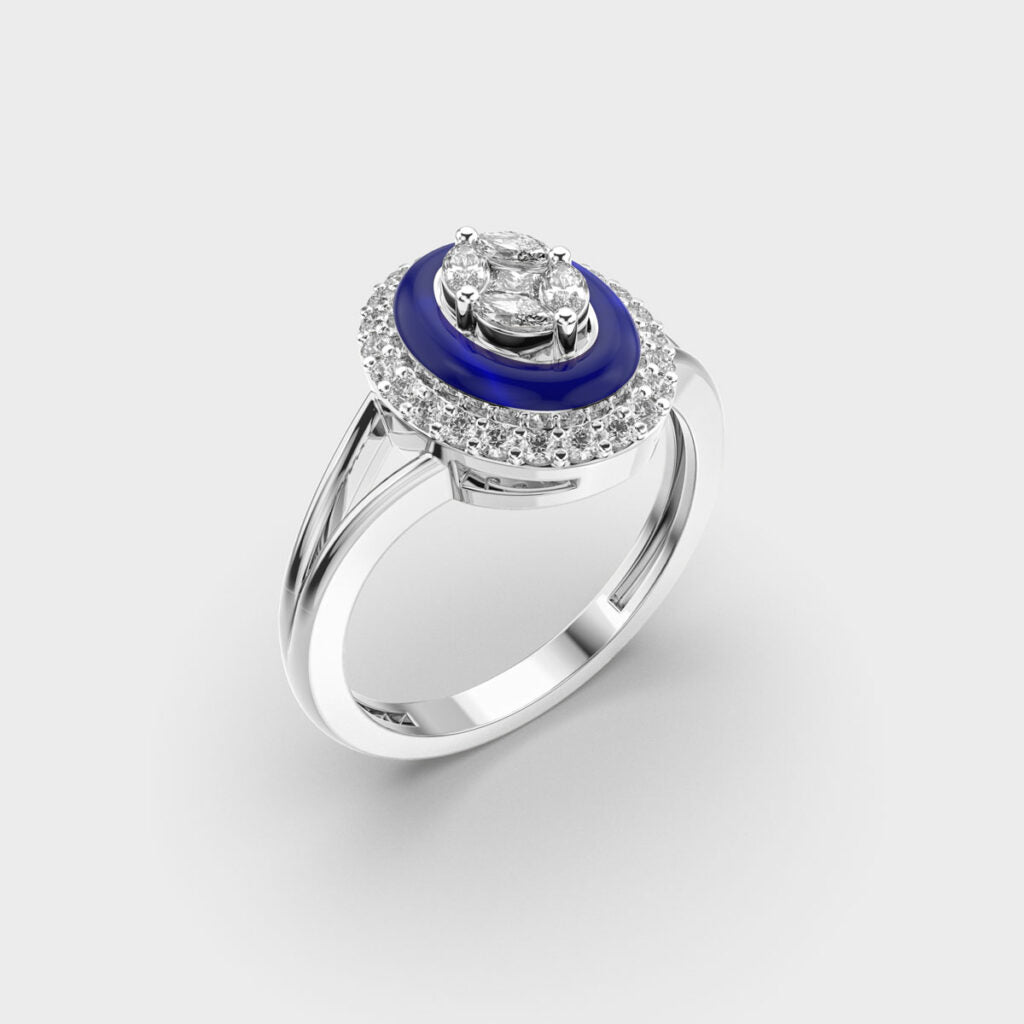 Evil Eye Diamond Ring