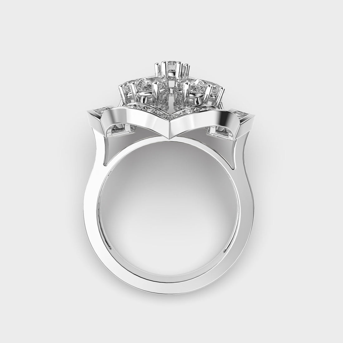 Floral Swag Diamond Ring