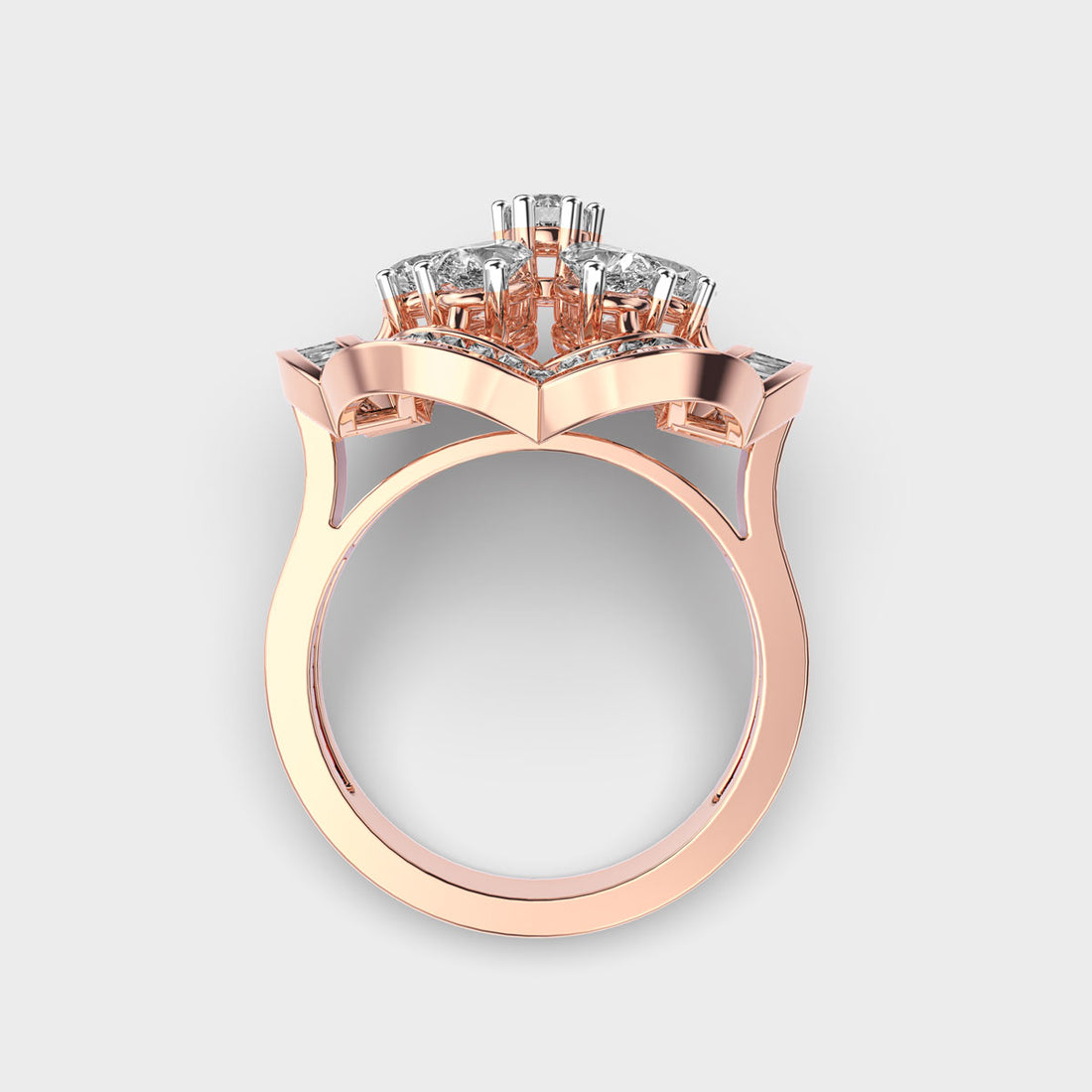 Floral Swag Diamond Ring