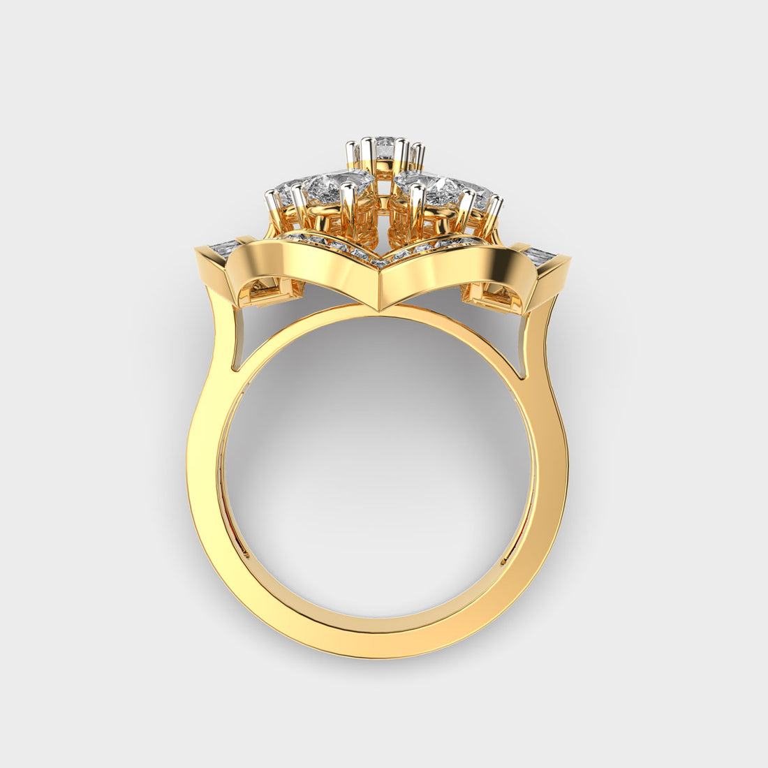 Floral Swag Diamond Ring