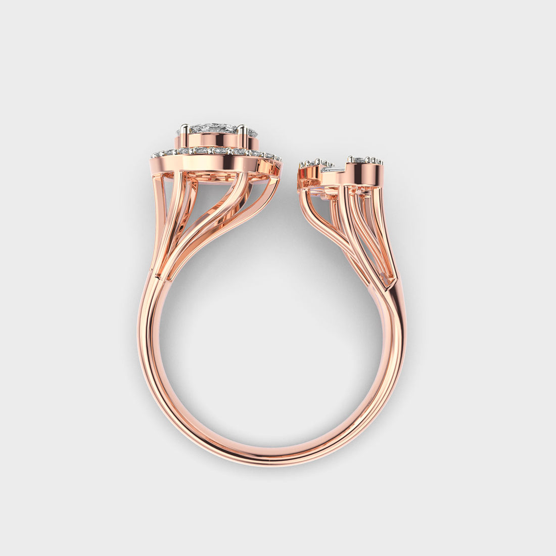 Flower & Leaves Diamond Ring