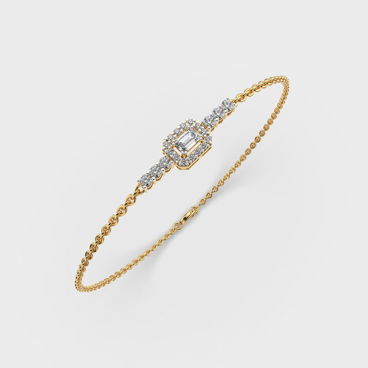 Edgy Emerald Diamond Bracelet